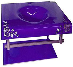 BatH room WasH  Basin Unit WitH out Mirror WitH  Medium Waterfall Mixer Cold & H ot Water - Purple