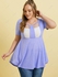 Plus Size & Curve Cut Out Heathered Skirted Top - L