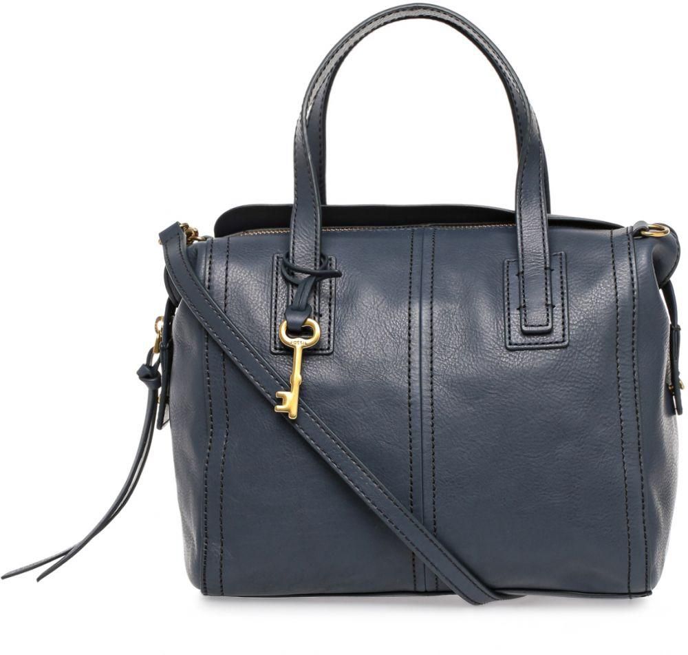 فوسيل حقيبة جلد للنساء-ازرق - حقائب بتصميم الاحزمة