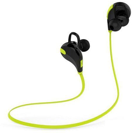 QCY QY7 Wireless Bluetooth Headset Fashion Sport HandsfreeHeadphones Stereo Music Bass Earphones Fone De Ouvido WithMicrophone (Green)