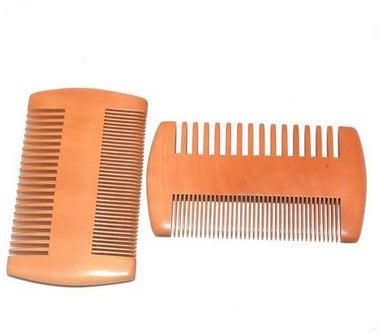 2 Pcs Natural Wood Beard Comb With Fine & Coarse Teeth Pocket Comb For Men Hair Beard Mustaches Grooming