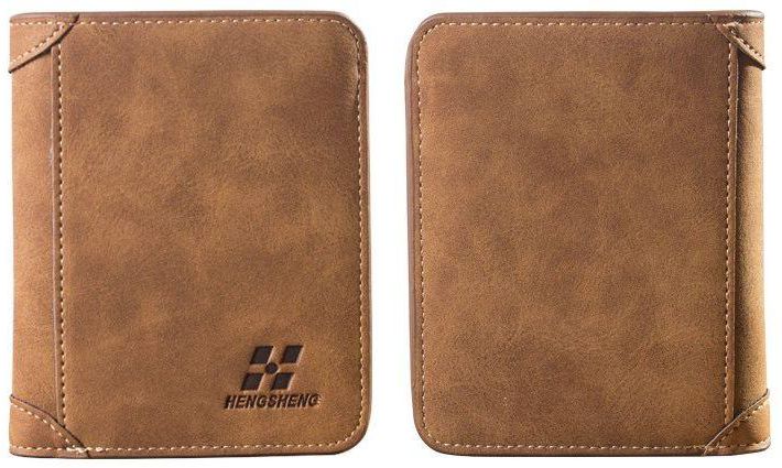HENGSHENG Brown Leather For Men - Card & ID Cases