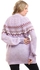 Patterned Chest Long Pullover - Lilac, Jam & White.