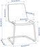 STRANDTORP / TOBIAS Table and 4 chairs - brown/transparent 150/205/260x95 cm