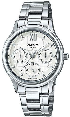 Watch for Women by Casio , Analog , Chronograph , Stainless Steel , Silver , LTP-E306D-7A