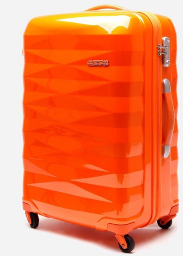 American Tourister Crystalite spinner 25 inch bright orange