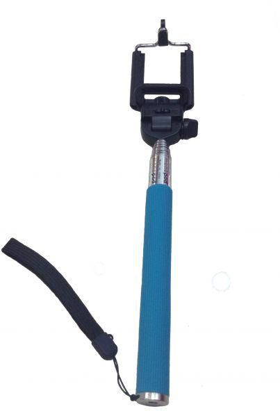 selfie Monopod with Bluetooth Remote Sutter and Smart Phone holder ( Blue )