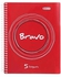 Bravo A4 Notebook - 5 Subject - 200 Sheets - Red