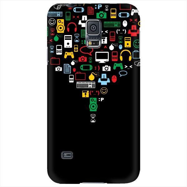 Stylizedd  Samsung Galaxy S5 Premium Slim Snap case cover Matte Finish - Convergence - Black