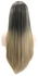 Cosplay Straight Long Hair Wig Beige/Black Long