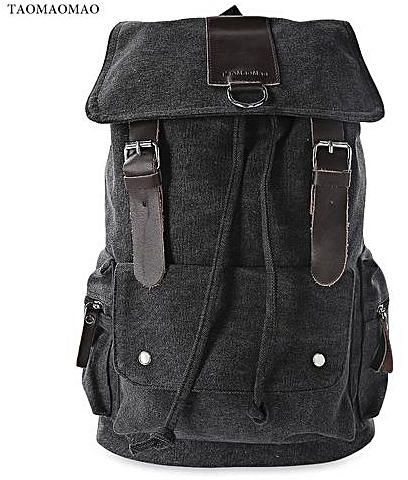 FSGS Black Taomaomao Casual Large Capacity Pocket Design Backpack 131202