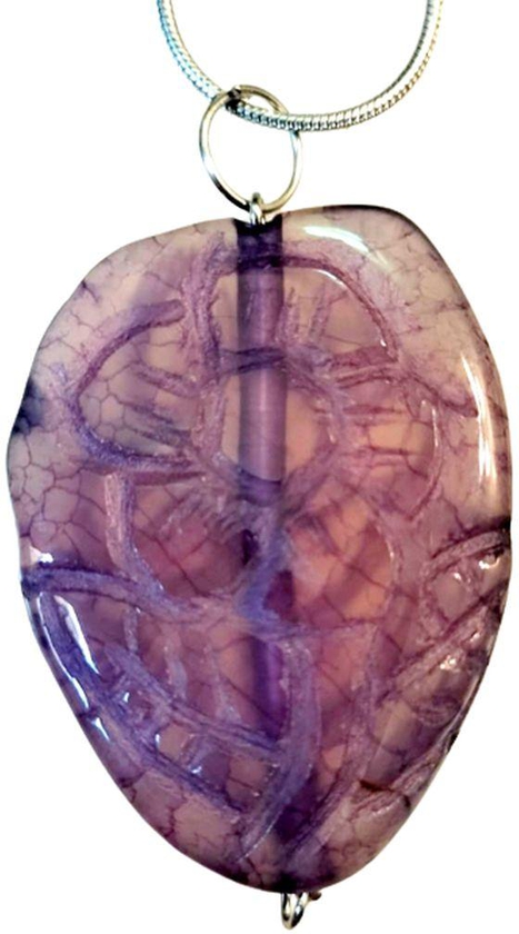 Sherif Gemstones (Natural Stone) Boho - Reiki Healing Energy AGATE Pendant Necklace