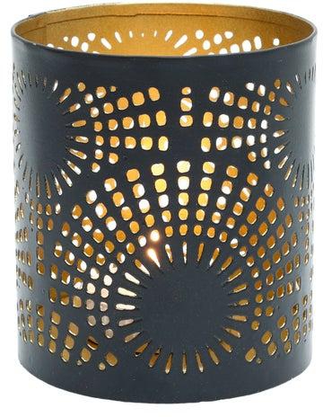 مصباح إضاءة نذري بتصميم معدني من هوم تاون أسود 8x7سم