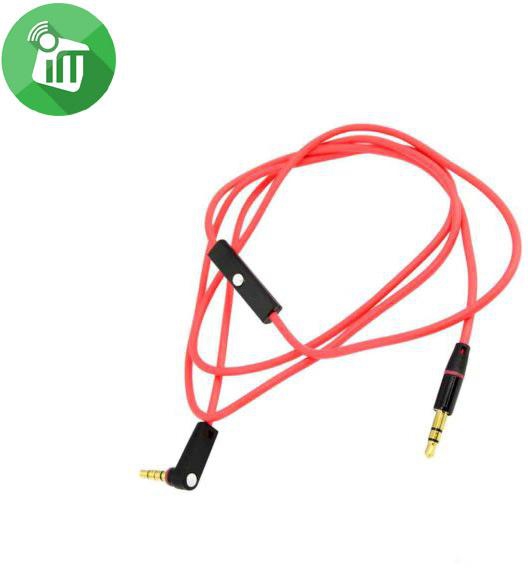 iPower universal 3.5mm AUX Audio Cable L Cord With Mic 1M