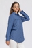 Esla High Low Full Buttoned Shirt - Steel Blue.