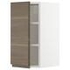 METOD Wall cabinet with shelves, black/Voxtorp walnut effect, 30x60 cm - IKEA