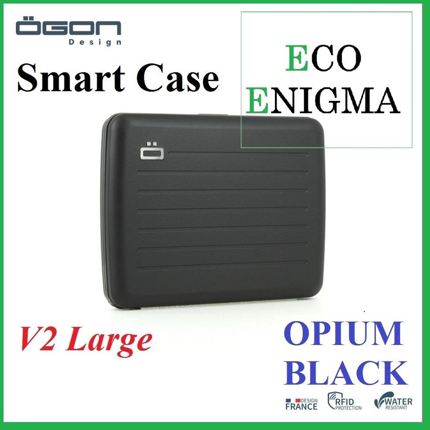 Ogon Smart Case V2 Large Aluminium Wallet (Opium Black)