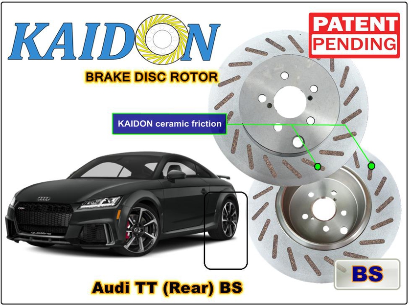 Kaidon-brake AUDI TT Disc Brake Rotor (Rear) type "BS" spec