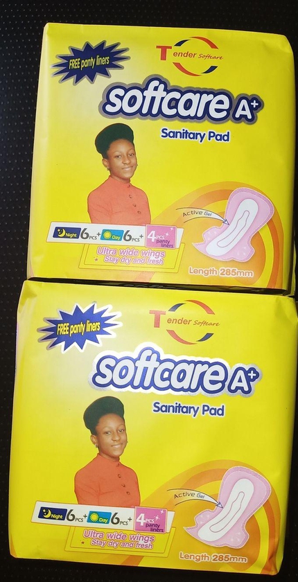 Softcare A+ Medicated Anion Sanitary Pad. 2 Packs,