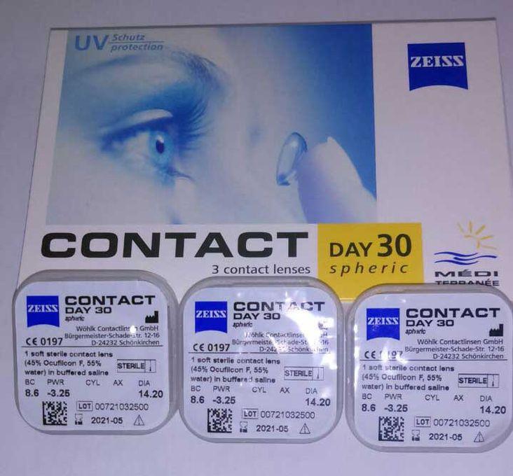Zeiss 30 Days Spheric Contact Lenses - 3 Lenses