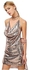 Fashion Women Halter Backless Sequined Dress - Gold