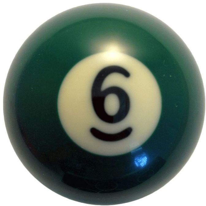No. 6 Billiard Pool Table Standard Replacement Ball 2 ¼” - 57.2 mm