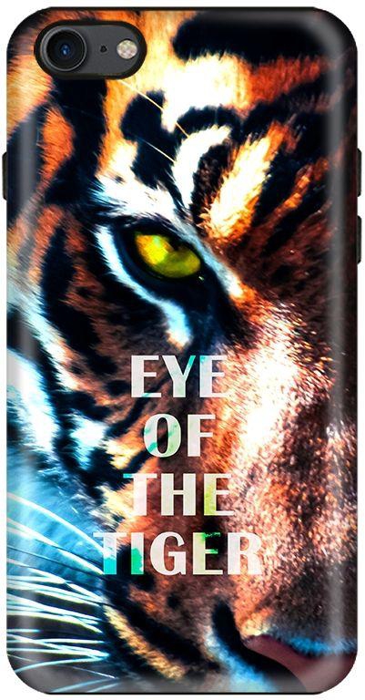 Stylizedd Apple iPhone 7 Dual Layer Tough Case Cover Matte Finish - Eye of the tiger