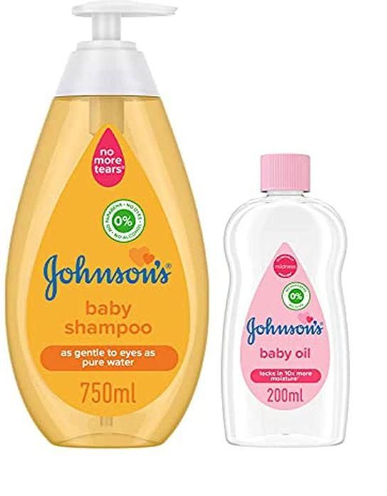 Johnson's Baby Shampoo - 750ml + Johnson's Baby Oil - 200ml 