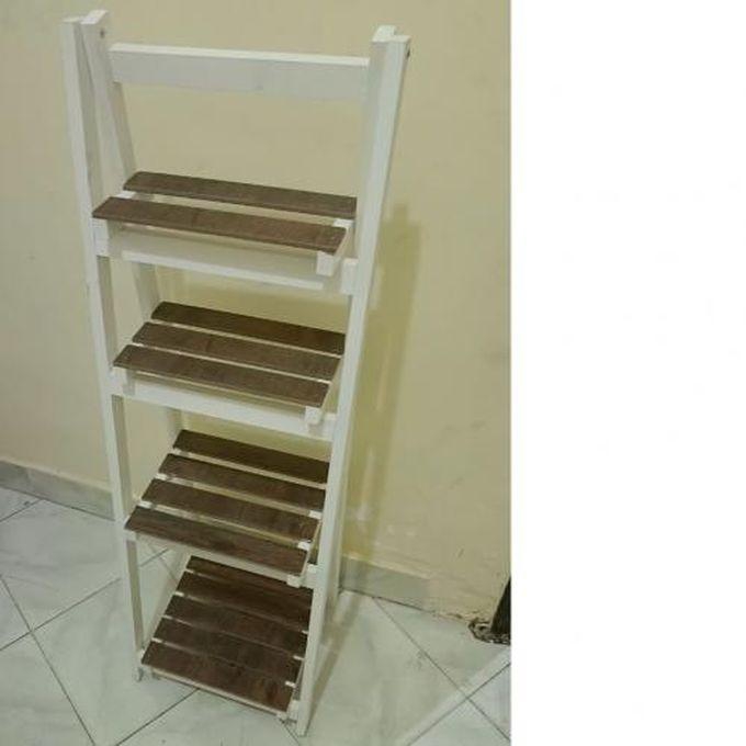 Display Folding Wooden Stand - White
