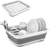 A to Z Baby Foldable Kitchen Drying Dish Rack Cutlery Holder for Bowl and Tableware, Modern at Kitchen Sink, Heavy Duty, and Perfect for Dishwasher