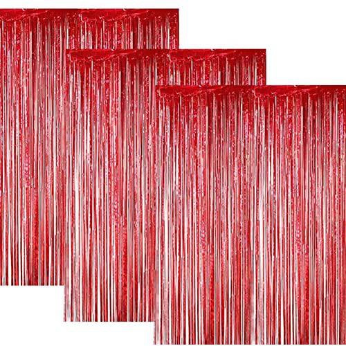 Christmas Photo Booth Backdrop Curtain 3 Pcs 3.3ft x6.5ft Gold Photo,Photo Booth Props,Ideal Bachelorette Party Supplies, Birthday, Graduation, Christmas,New Year Decorations