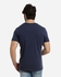 Ravin Printed Round Neck T-Shirt - Navy Blue