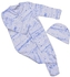 Baby Co. Blue Stylish Soft Cotton Baby Bodysuit With Ice Cap.