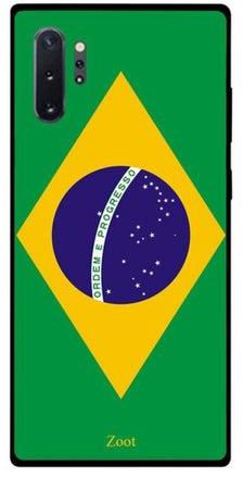 غطاء حماية واقٍ لهاتف سامسونج نوت 10 برو علم البرازيل