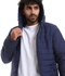 Andora Long Sleeves Quilted Pattern Hooded Jacket - Navy Blue