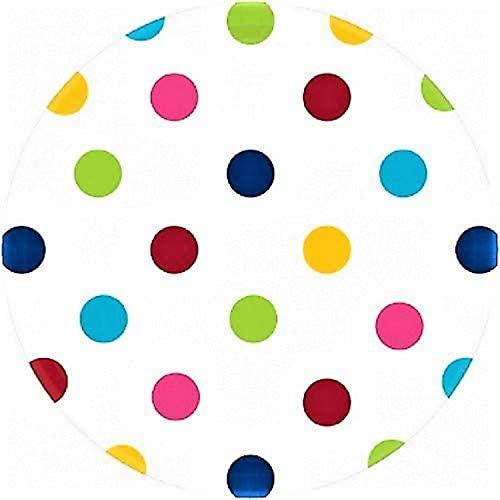 مستلزمات الحفلات من امسكان, Rainbow Polka Dot Dessert Plates Paper Pack of 8, 7"