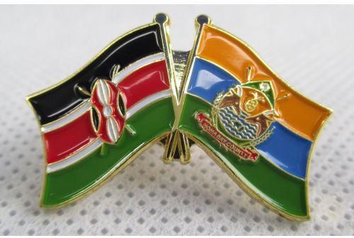 Fashion Kenya - Homa Bay Double Flag Lapel Pin