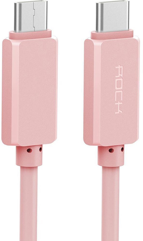 ROCK 1M USB3.0 Type-C to C Cable Data Sync Charging Cable Rose Gold