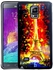 3D soft back cover for Samsung Galaxy Nonte 4 ‫(With Screen Protector) The Eiffel Tower