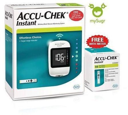 ACCU CHEK Instant Blood Glucose Monitoring System Offer + 50 Strips Free