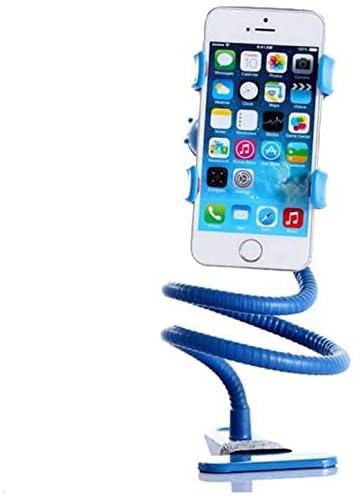 360 Rotating Mobile Phone Holder,Flexible Cell Phone Clip Holder -blue