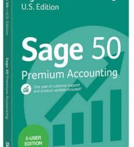 Sage 50 Premium Accounting Software 2020 Activation License- 5 User Edition