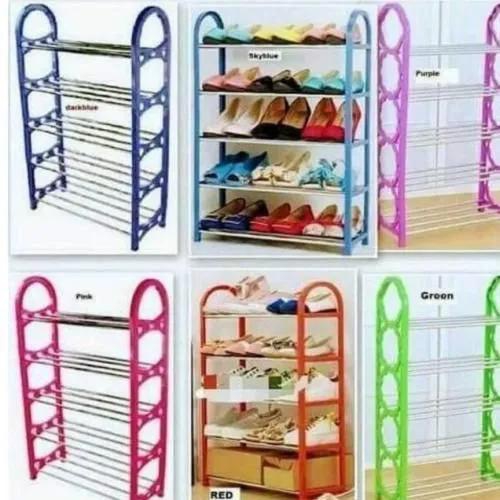 5 Tiers Portable Shoe RackFirm material: Constructed from selected non-woven fabric, high quality steel tube, is very firm and durable. Well organize: keep your bedroom, hallway or