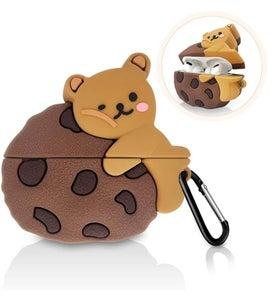 Case Soft Silicone Shockproof Cover for Apple Airpods 3 New 3D Cute Cartoon Creative Fun Case Skin with Keychain Design