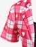 Plus Size Valentines Heart Plaid Open Front Cropped Top and Tank Top Set - L | Us 12