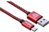 كابل شحن و داتا عريض للموبايل موديل RED FAST CHARGE CK 10 MICRO لجميع انواع الموبايلات و الباور بنك، بشدة 2.1 امبير بطول 1 متر - كابل شحن USB إلى وصلة MICRO ابيض