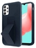 Premium Silicone Vertical & Horizontal Hand Strap Grip, Car Mount Kickstand Case Cover for Samsung Galaxy A32 4G