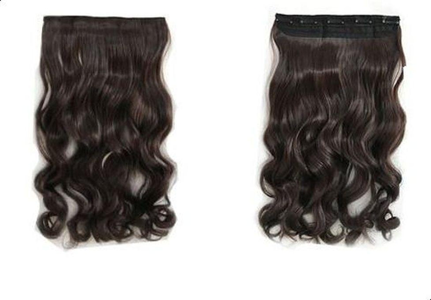 Soft Curly Hair Extension - Medium Long - Dark Brown