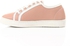 Hammer Textured Leather Lace Up Sneakers - Nude