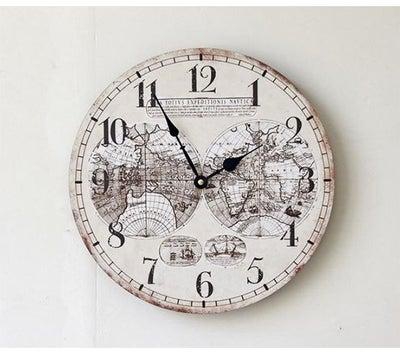 Europe And The United States Fashion Wall Hanging Nostalgic Mdf Wall Clock Frame Painting Decorative Clock MultiColour